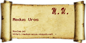 Medus Uros névjegykártya